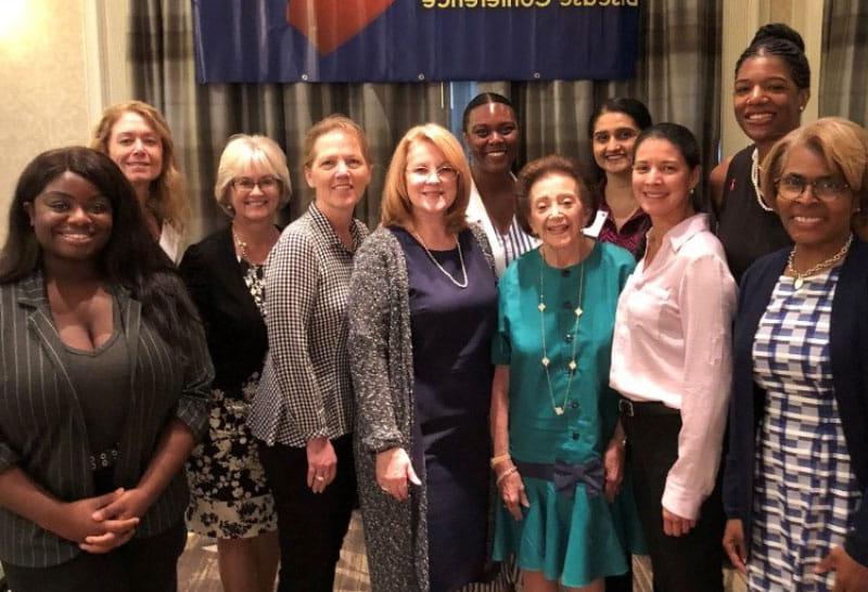 Dr. Nanette Wenger (front row, second from left) with attendees of the Women in Cardiology annual teaching course. (Photo courtesy of Dr. Gina Lundberg)