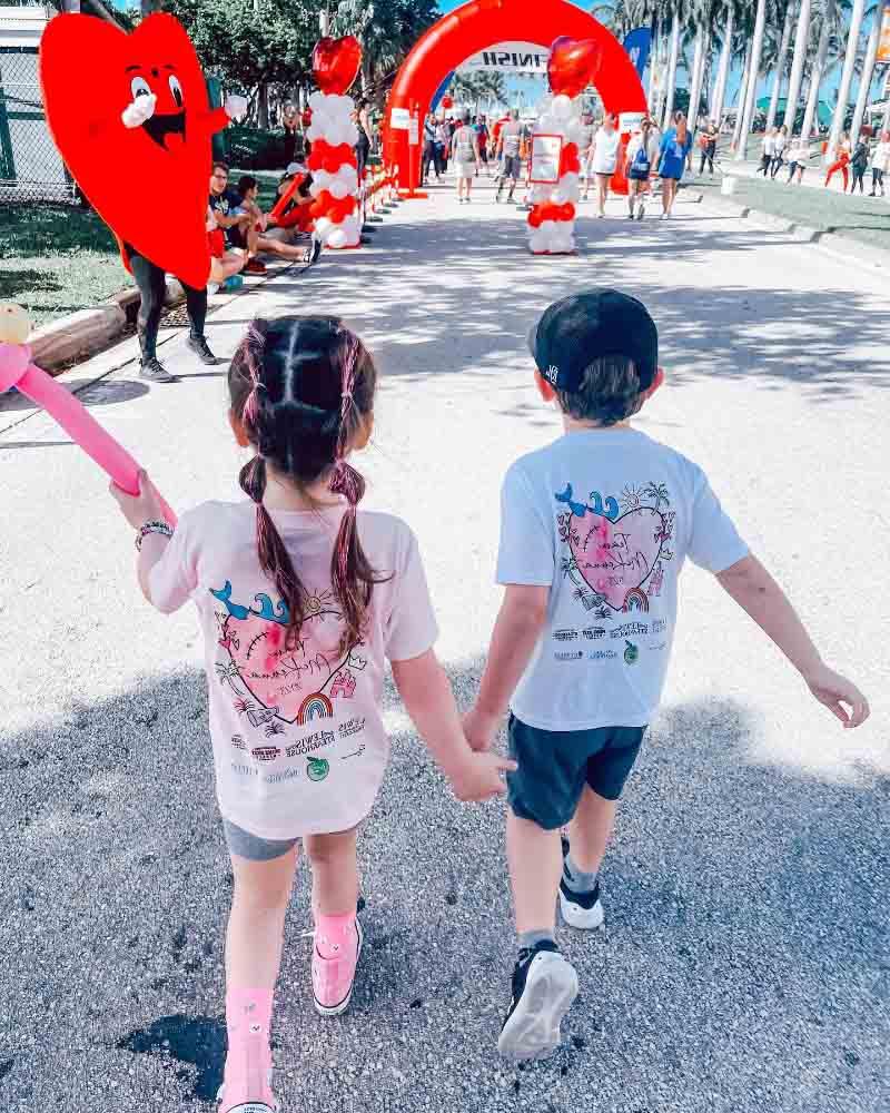 McKenna Lewis (right) with her brother, Declan, at a Heart Walk in Florida last year. (Photo courtesy of Stephanie Lewis)