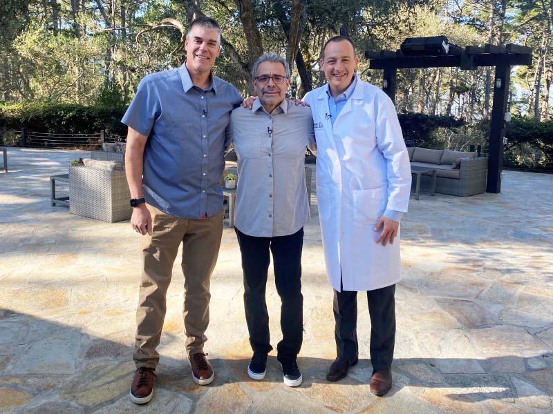 Dr. Steven Lome (left) with Greg Gonzales (center) and Michael Heilemann. (Photo courtesy of Michael Heilemann)